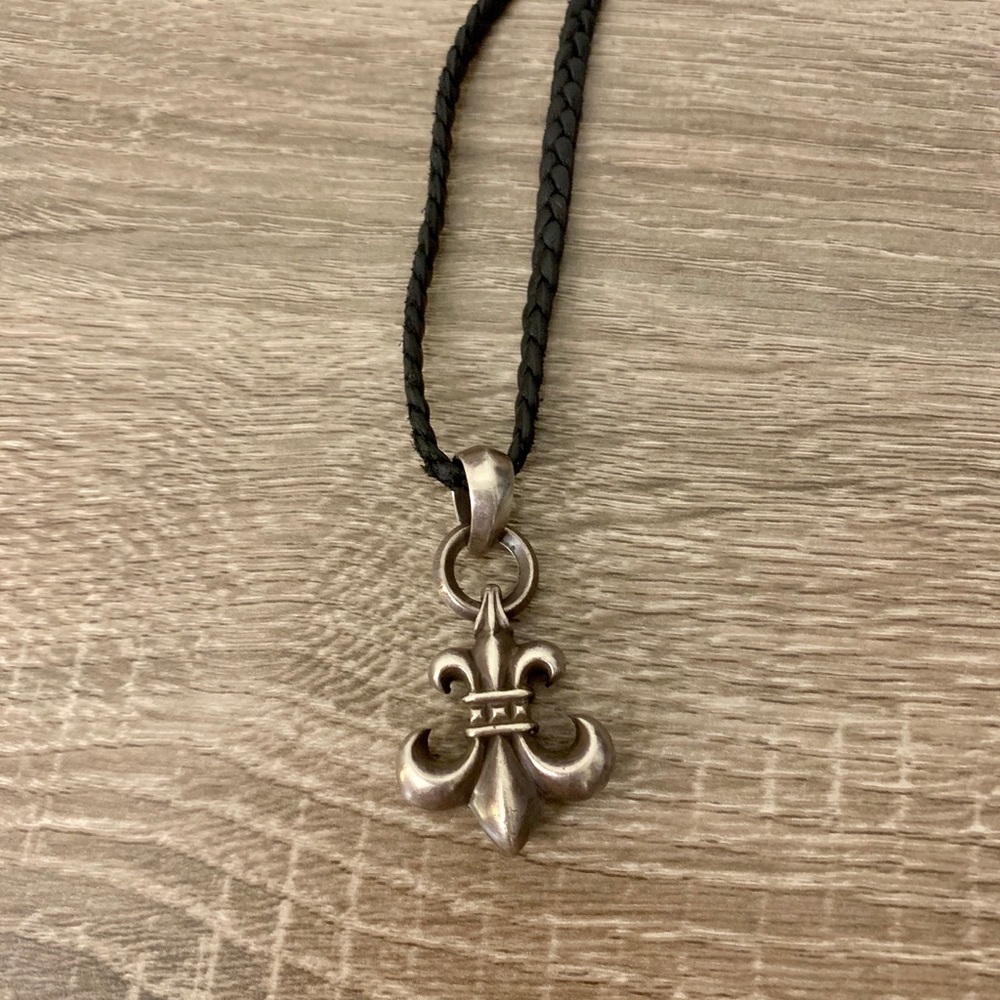 Auth Chrome Hearts pendant and necklace chain